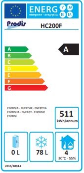 HC201F 143 Ltr Undercounter Single Door White Freezer Energy Rating