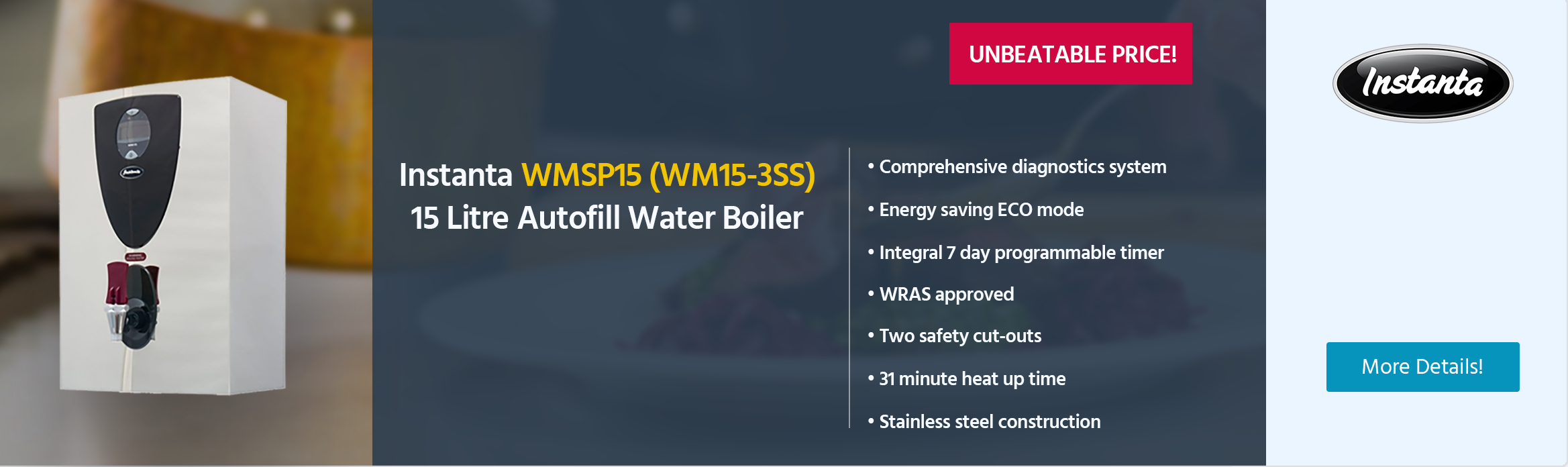 Instanta CTS11F 11 Ltr Autofill Boiler with Filtration