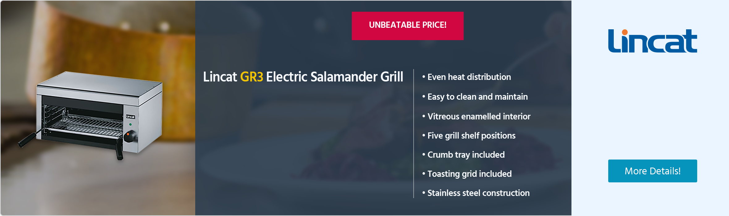 Lincat Silverlink 600 GR3 Electric Counter-Top Salamander Grill