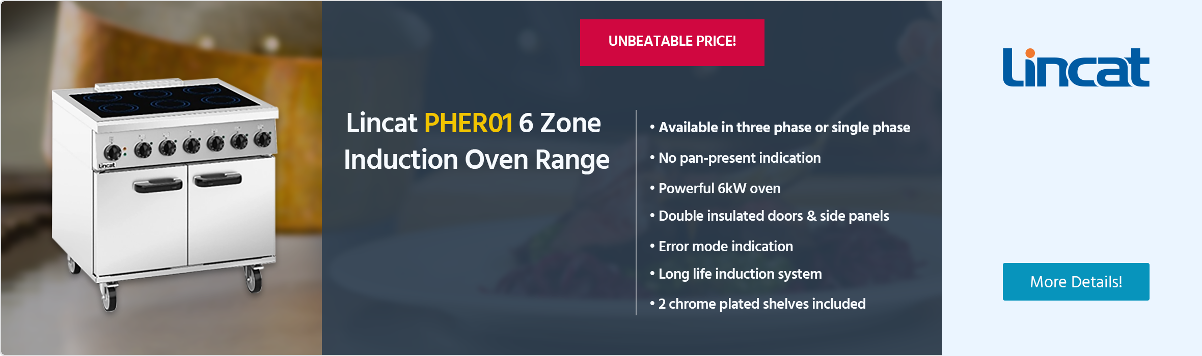 Lincat Phoenix PHER01 6 Zone Induction Oven Range