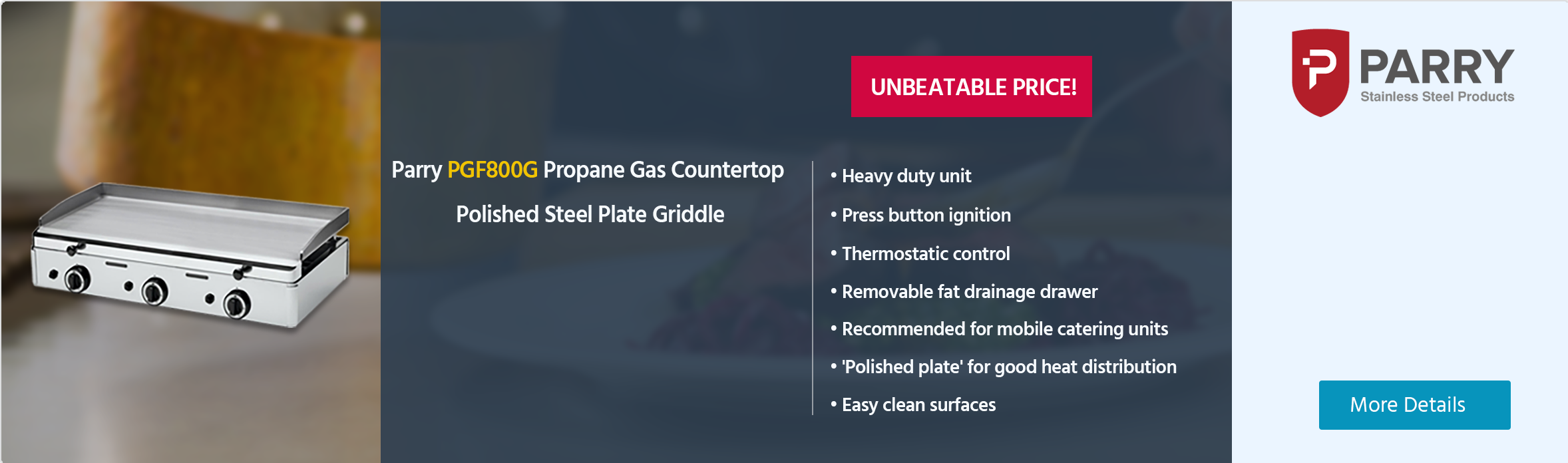 Parry PGF800G Propane Gas Griddle