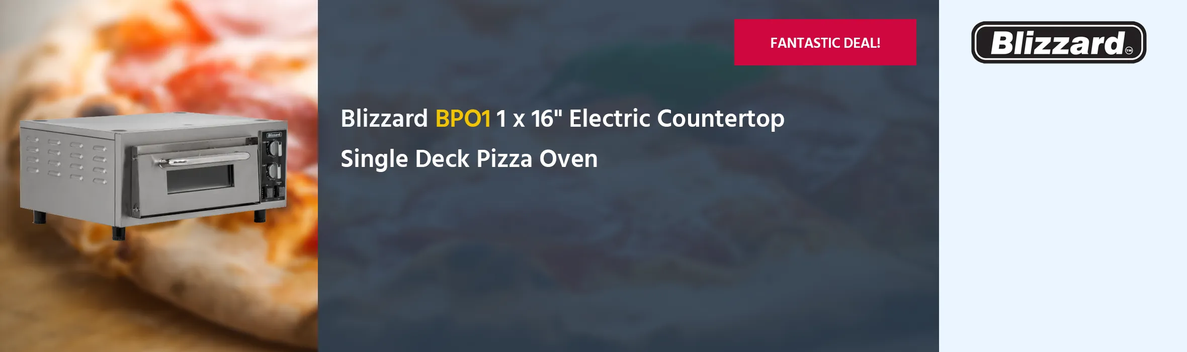 Blizzard BPO1 1 x 16" Electric Countertop Single Deck Pizza Oven