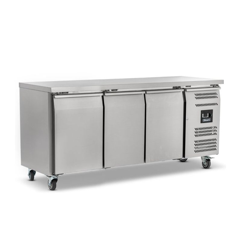 3 Door Freezer Prep Counters