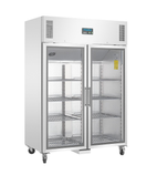 Upright Double Glass Door Display Fridges