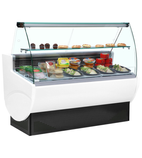 <1700mm Wide Curved Glass Serve Over Counters
