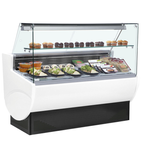 >1700mm Wide Flat Glass Serve Over Display Counters