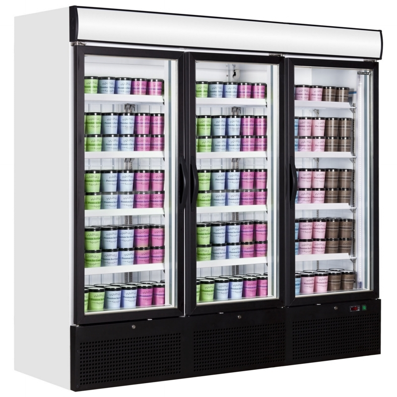 Image of Upright Triple Glass Door Display Freezers