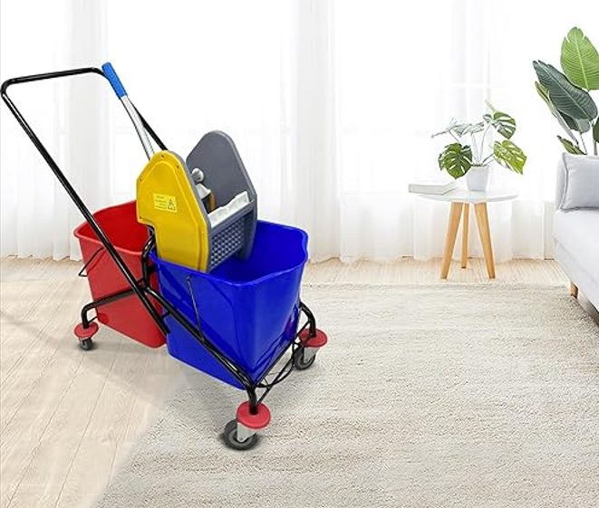 Image of Dual Mop Buckets & Wringers