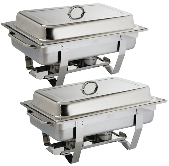Olympia S300 Milan Chafing Set 1/1 GN (Pack of 2) banner