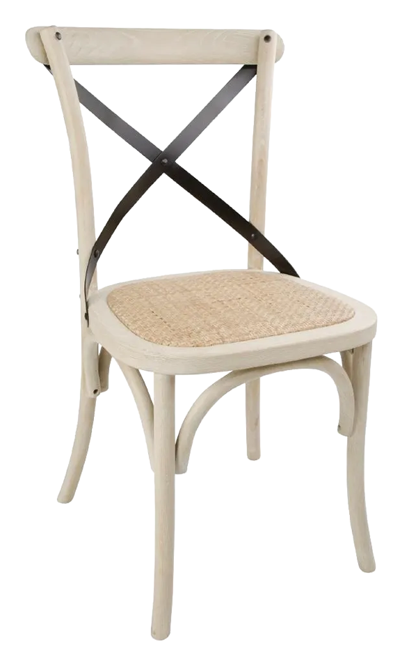 Bolero DR306 Bentwood Chairs with Metal Cross Backrest (Pack of 2) banner