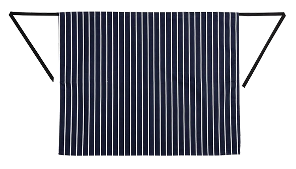 Whites A647 Butchers Waist Apron Long Blue & White Stripe banner