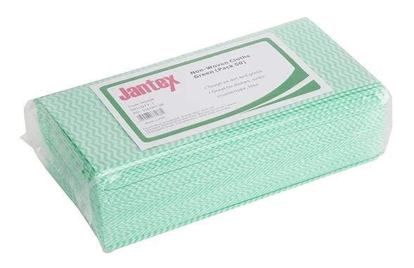 Jantex HS596 Non-Woven Cloths Green (Pack of 50) banner