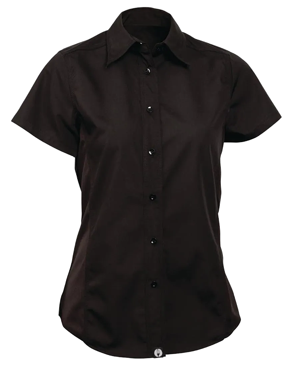 Chef Works B181-M Womens Cool Vent Chefs Shirt Black M banner