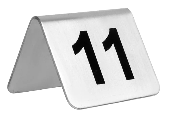 Olympia U047 Stainless Steel Table Numbers 11-20 (Pack of 10) banner