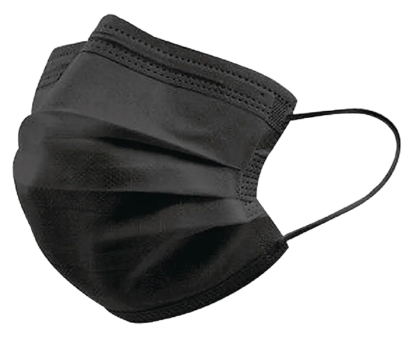 Omnitex DF589 3-Ply Face Coverings Black (Pack of 50) banner