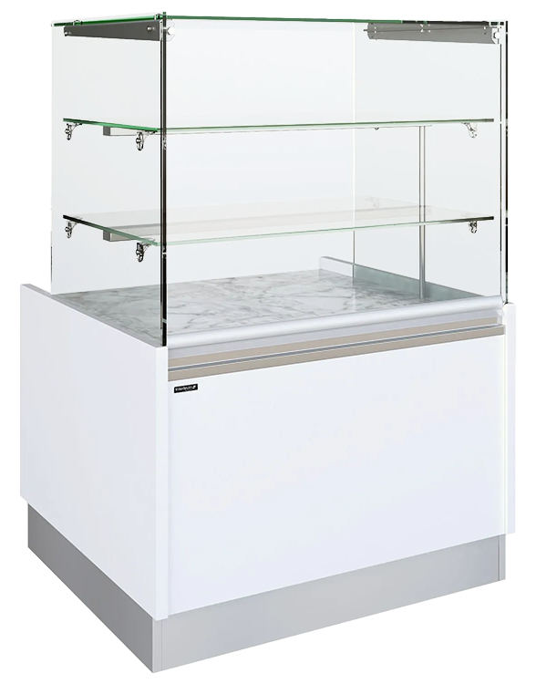 Tefcold BELLINI TOWER 1250 1300mm Wide White Flat Glass Ambient Serve Over Counter banner