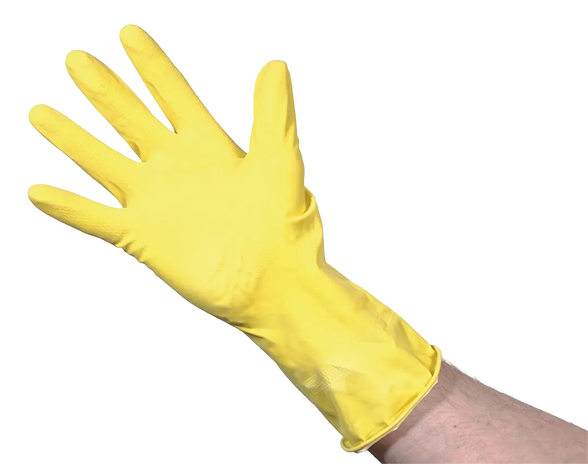 Jantex CD793-M Latex Household Gloves Yellow Medium banner