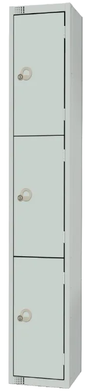 Elite Lockers W961-C Three Door Camlock Locker Grey banner