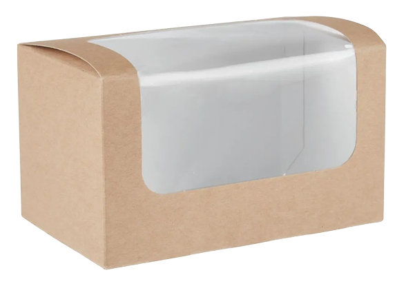 Colpac FA385 Compostable Kraft Sandwich Packs with PLA Window (Pack of 500) banner