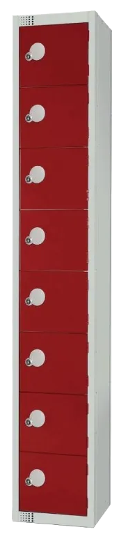 Elite Lockers CE107-C Eight Door Camlock Locker Blue banner