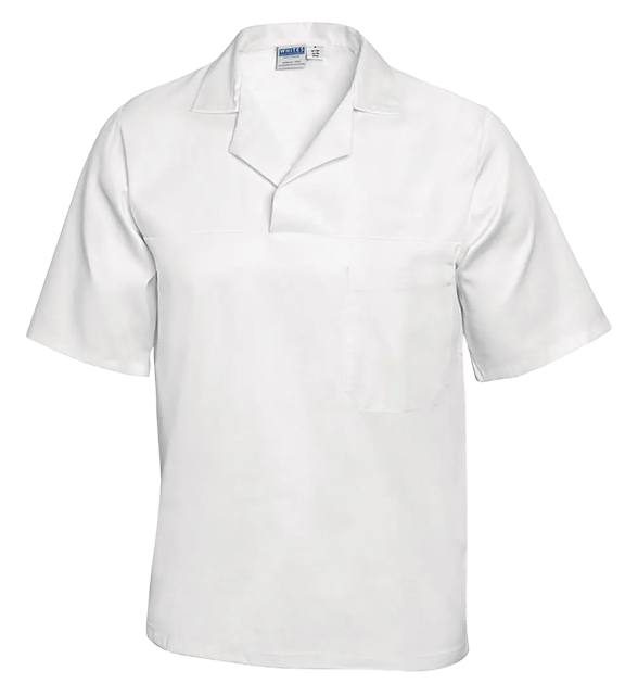 Whites A102-M Unisex Bakers Shirt White M banner