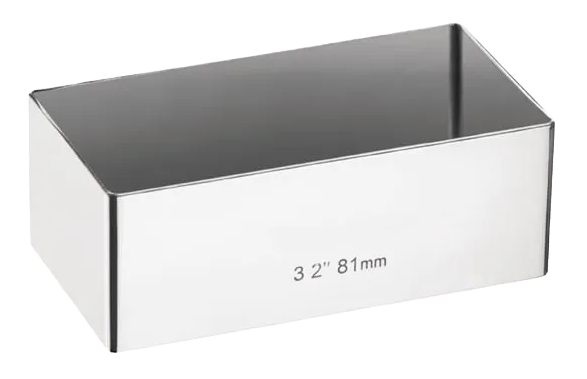 Vogue E062 Stainless Steel Rectangular Mini Gateaux Mould banner