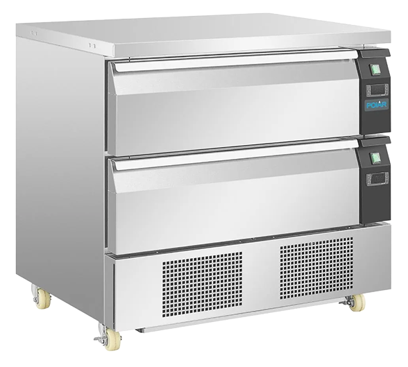 Polar U-Series DA996 4 x 1/1GN Stainless Steel Dual Temperature Fridge / Freezer Drawers banner