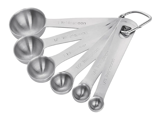 Vogue GL873 Stainless Steel Measuring Spoons (Set of 6) banner