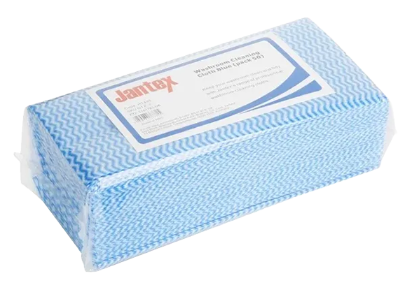 Jantex HT493 Washroom Cleaning Cloths Blue (Pack of 50) banner