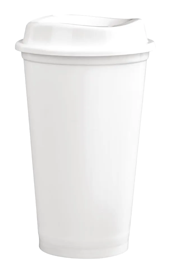 Olympia CW929 Polypropylene Reusable Coffee Cups & Lids 450ml (Pack of 25) banner