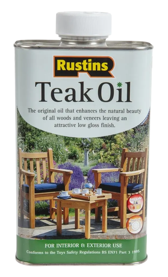 Rustins DL476 Teak Oil banner