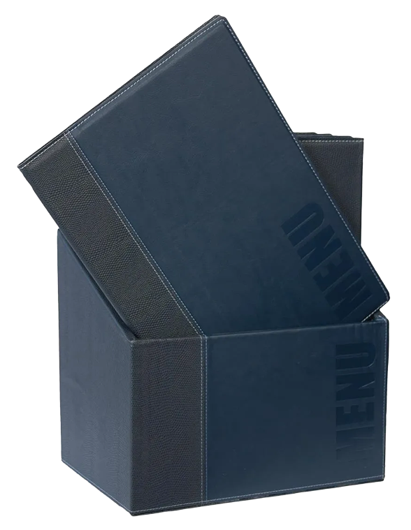 Securit U270 Contemporary Menu Covers and Storage Box A4 Blue (Pack of 20) banner