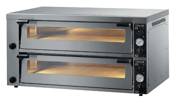 Lincat PO630-2 12 x 12" Electric Countertop Twin Deck Pizza Oven - 3 Phase banner