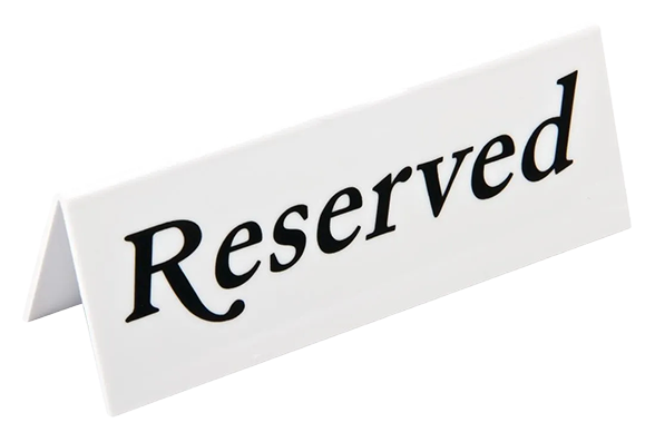 Beaumont L988 Plastic Reserve Signs (Pack of 10) banner