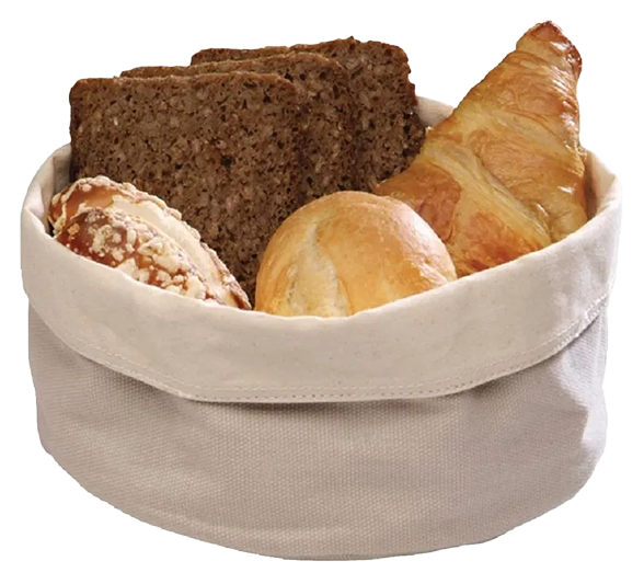 APS GF191 Round Sand & White Canvas Bread Bag banner