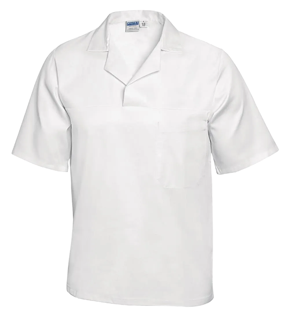 Whites A102-L Unisex Bakers Shirt White L banner