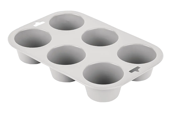 Vogue DA520 Flexible Silicone Muffin Pan 6 Cup banner