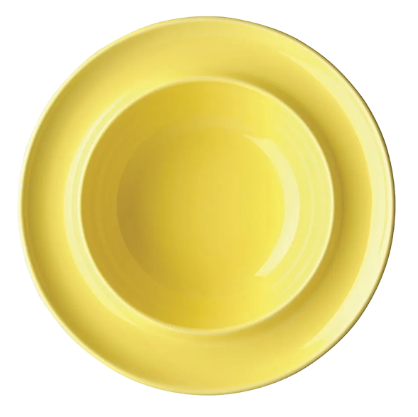 Olympia Heritage DW148 Raised Rim Bowls Yellow 205mm (Pack of 4) banner
