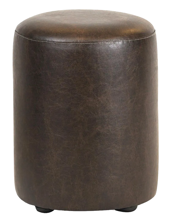 Non Branded FT451 Cylinder Faux Leather Bar Stool Peat (Pack of 2) banner