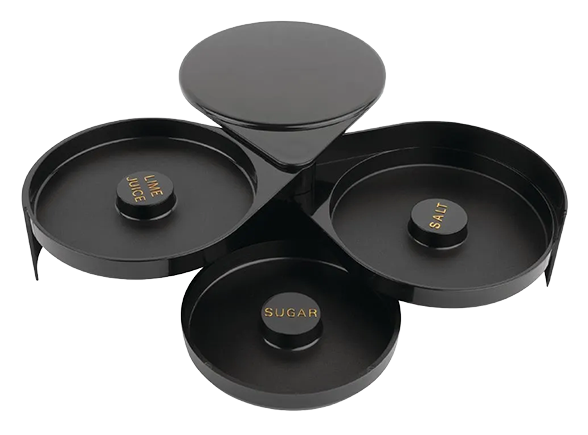 Olympia F978 Glass Rimmer 3 Tier Black banner