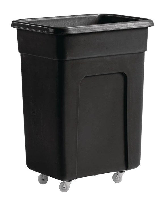 Non Branded DN597 Polyethylene Bottle Trolley Black 130 Ltr banner