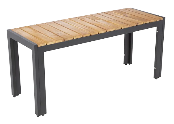 Bolero DS154 Acacia Wood & Powder-Coated Steel Benches 1000mm (Pack of 2) banner