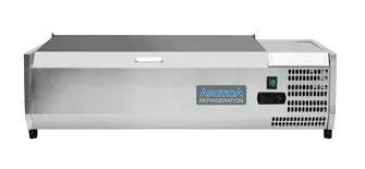 Arctica HEF963 5 x 1/4GN Refrigerated Countertop Food Prep Topping Unit with Stainless Steel Lid banner