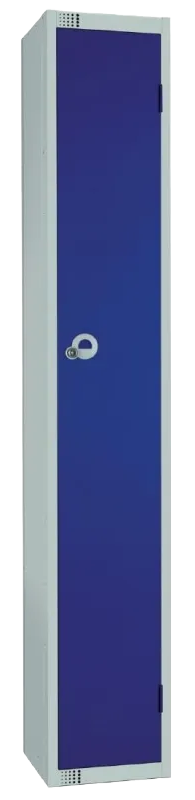 Elite Lockers W974-C Single Door Camlock Locker Blue banner