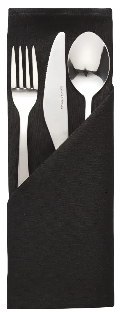 Mitre Essentials Occasions HB561 Polyester Napkins Black (Pack of 10) banner