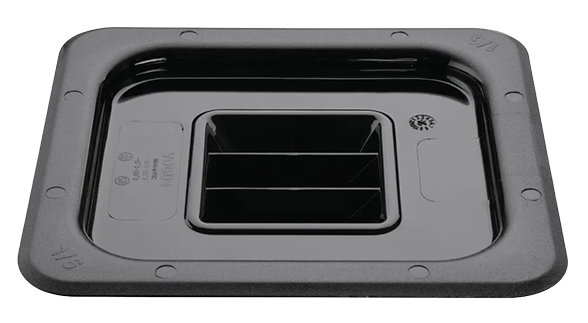 Vogue U478 Polycarbonate 1/6 Gastronorm Tray Lid Black banner