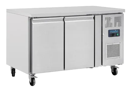 Polar U-Series UA047 282 Ltr 2 Door Stainless Steel Refrigerated Prep Counter banner
