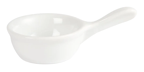Olympia Whiteware CE544 Miniature Pan Shaped Bowls 35ml (Pack of 12) banner