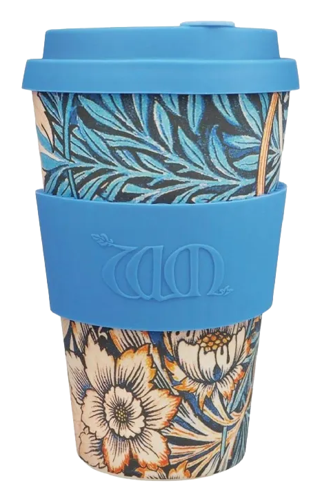 Ecoffee Cup DY490 Reusable Coffee Cup William Morris Lily Design 400ml banner