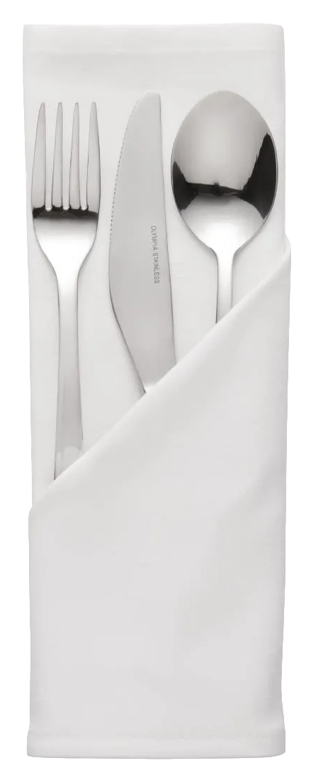 Mitre Essentials Occasions HB560 Polyester Napkins White (Pack of 10) banner